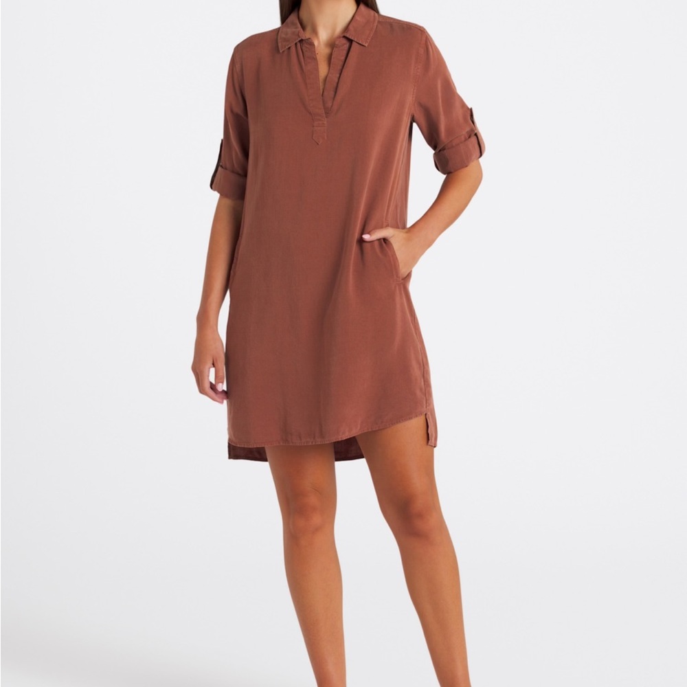 🧶🧱 Never been worn! Bella Dahl Hilda Shirt Dress-NWT-Rust Brown Casual Dress